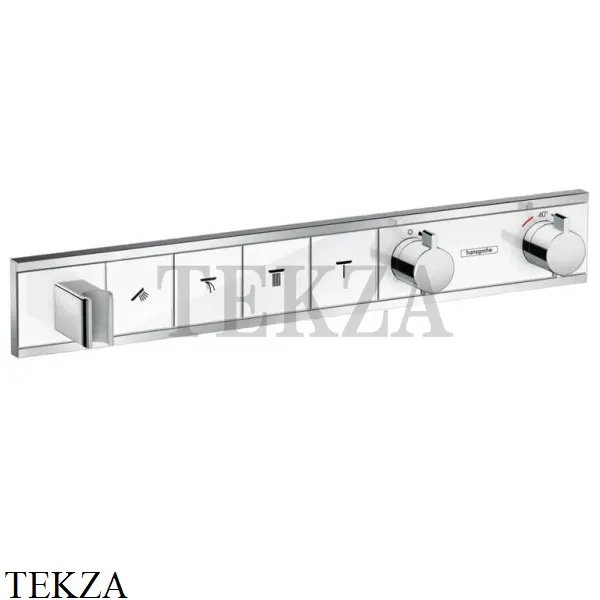 Hansgrohe RainSelect Термостатический модуль, 4 потока, белый/хром глянец, внешняя часть