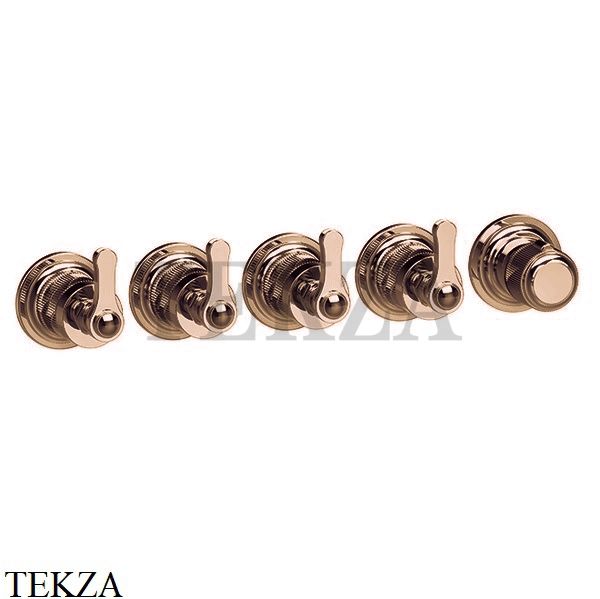 Gessi VENTI20 Термостат для душа, 4 потока, внешняя часть 65338-726, Warm Bronze Br.