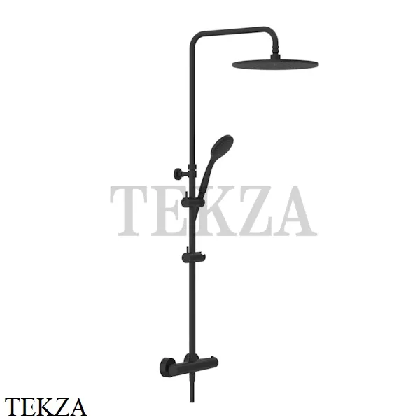 Gessi MINIMALISTIC Душевая колонна, термостат, гарнитур, верхний душ D30 см 35177-299, Black XL