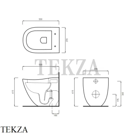 Cielo Fluid Унитаз приставной FLVA, сиденье с микролифтом, белый глянец