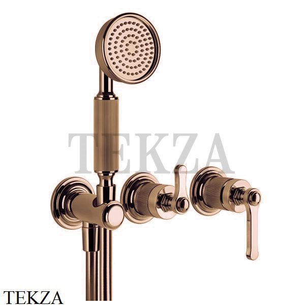 Gessi VENTI20 Смеситель для душа, с гарнитуром внешняя часть 65036-726, Warm Bronze Br.