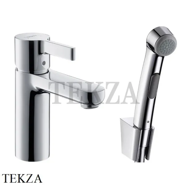 Hansgrohe Metris S Смеситель для раковины, с гигиеническим душем 31160000, хром глянец