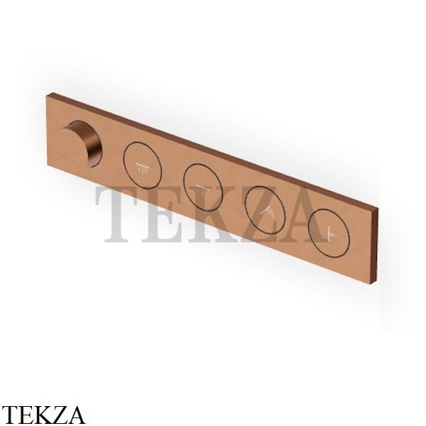 Zucchetti Hoop Термостат для душа на 4 потока, внешняя часть ZHO784.P91, brushed copper PVD