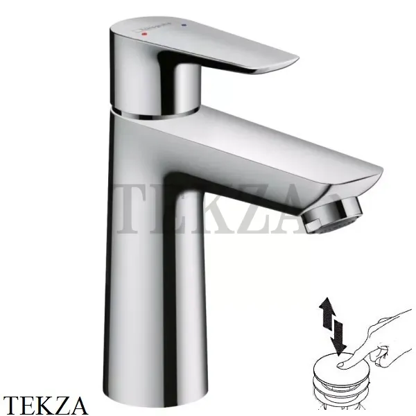 Hansgrohe Talis E Смеситель для раковины, с донным клапаном Push-Open 71711000, хром глянец