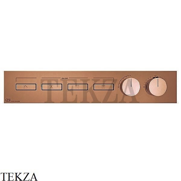 Gessi HI-FI Термостатический смеситель на 4 потока, внешняя часть 63016-726, Warm Bronze Br..