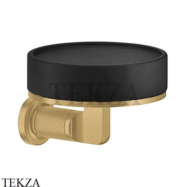 Gessi INCISO accessories Мыльница настенная, композит черный 58502-727, Brushed Brass