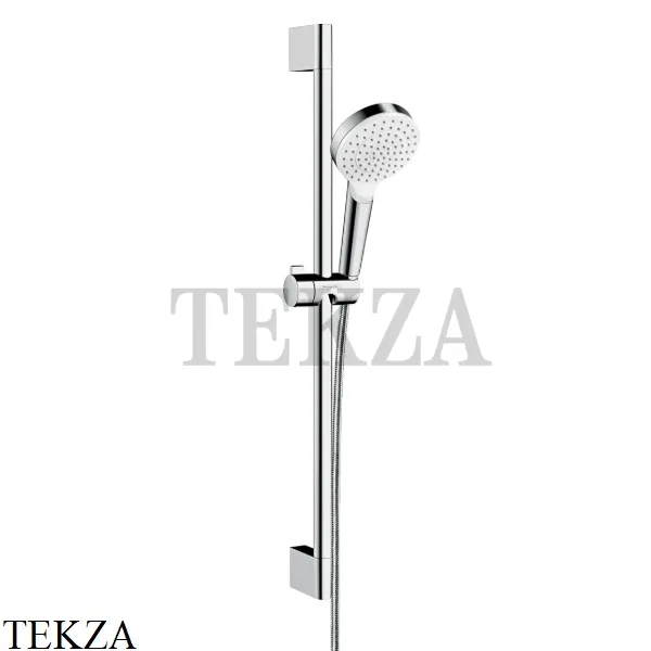 Hansgrohe Crometta Vario 1 jet Душевой гарнитур 26533400, хром-белый матовый