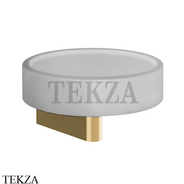 Gessi Origini Мыльница настенная с держателем, белая 66401-727, Brushed Brass