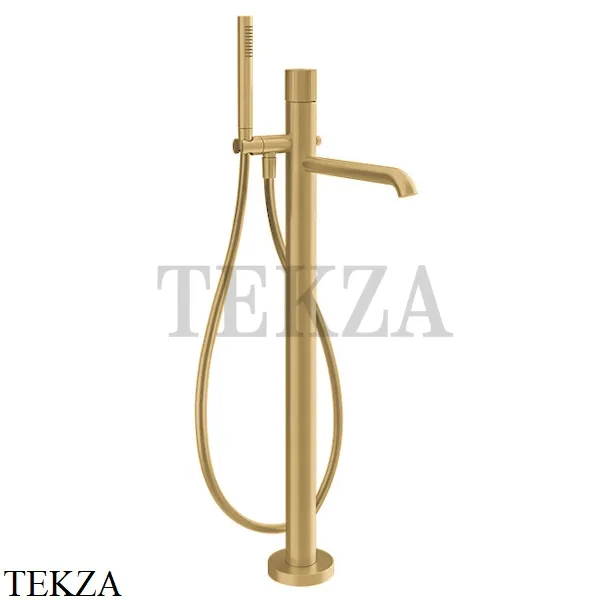 Gessi Habito DIAMANTATO Смеситель для ванны напольный, внешняя часть 70628-727, Brushed Brass