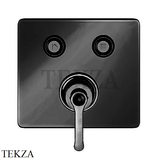 Gessi VENTI20 Смеситель для душа с кнопками на 2 потока, внешняя часть 65242-299, Black XL