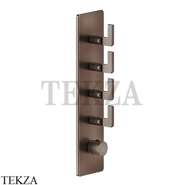 Gessi INCISO WELLNESS Термостат 4 выхода, внешняя часть 58208-845, Dark Bronze