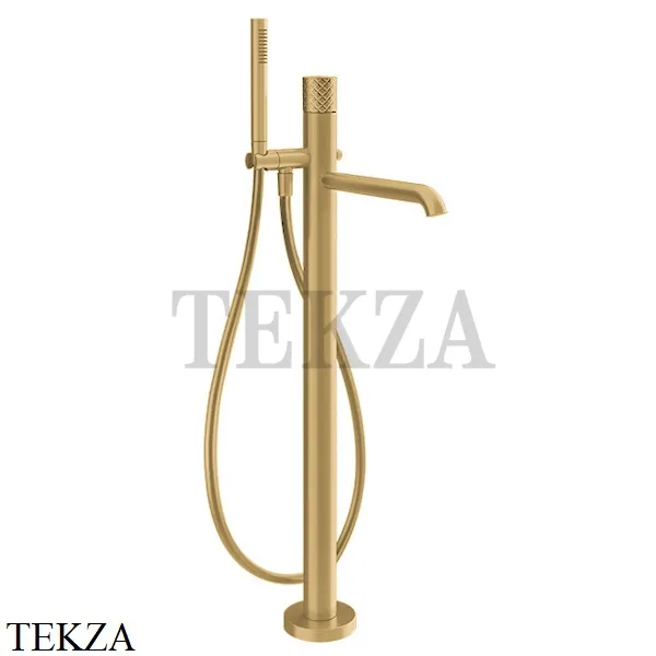 Gessi Habito INTRECCIO Смеситель для ванны напольный, внешняя часть 70128-727, Brushed Brass