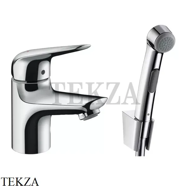 Hansgrohe Novus Смеситель для раковины с гигиеническим душем 71144000, хром глянец