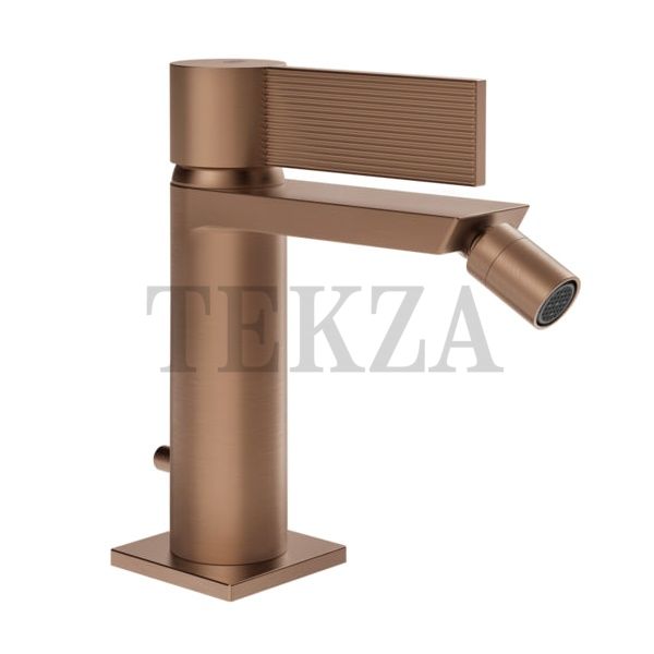 Gessi Inverso RIGATO Смеситель для биде, с донным клапаном 73507-708, Copper Brushed