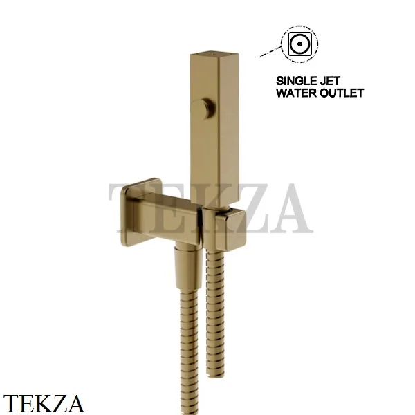 Gessi Rettangolo Гидроёршик настенный на 1/2" 33823-726, Warm Bronze Br. PVD