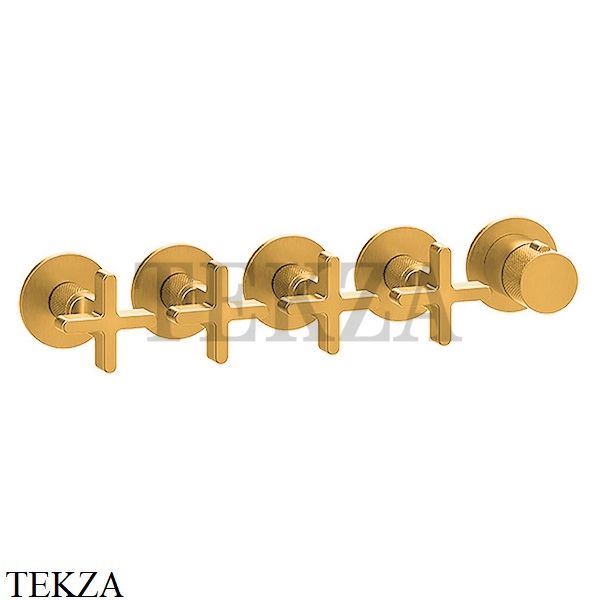 Gessi INCISO SHOWER Термостатический смеситель, 4 потока, внешняя часть 58438-246, Gold PVD