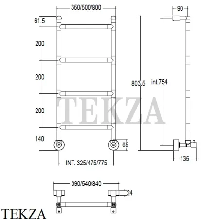 Margaroli Sereno 482-47-04 Полотенцесушитель для ГВС 4824704CRN, хром глянец