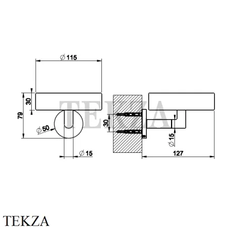 Gessi ANELLO Мыльница настенная композит белый 63701-727, Brushed Brass