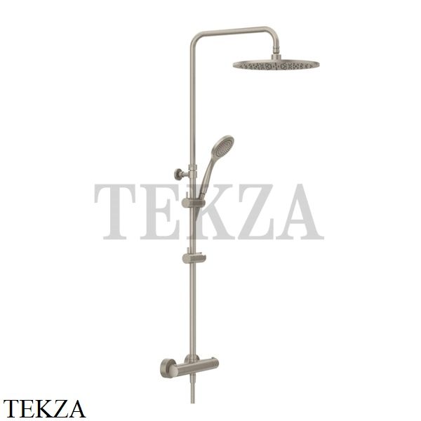 Gessi MINIMALISTIC Душевая колонна, термостат, гарнитур, верхний душ D30 см 35177-149, Finox Brushed Nickel