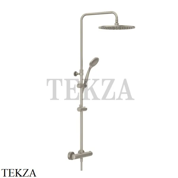 Gessi MINIMALISTIC Душевая колонна, термостат, гарнитур, верхний душ D30 см 35177-149, Finox Brushed Nickel