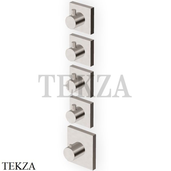 Zucchetti PAN Термостат для душа, 4 выхода, внешняя часть ZP8662.C3, brushed nickel