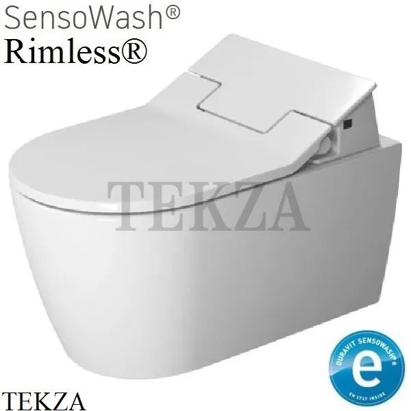 Duravit ME by Starck Унитаз подвесной, без ободка Rimless 2529590000, для сиденья SensoWash, белый глянец