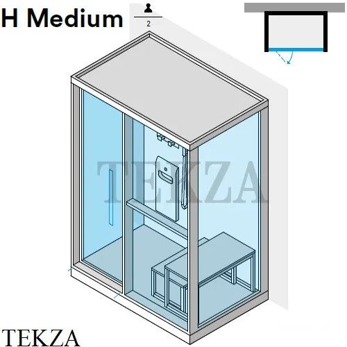 Effegibi H Medium Хаммам с душем кабина пристенная, дверь слева LO81010001