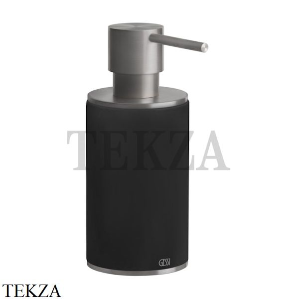 Gessi 316 ACCESSORIES Дозатор для жидкого мыла или лосьона, композит черный 54738-239, Steel Brushed