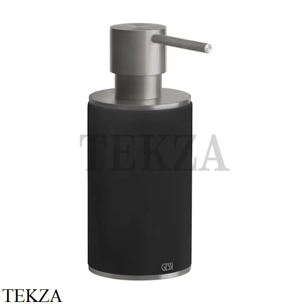 Gessi 316 ACCESSORIES Дозатор для жидкого мыла или лосьона, композит черный 54738-239, Steel Brushed