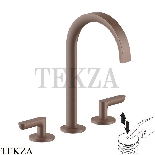 Fantini Icona Deco Смеситель для раковины, с донным клапаном 53P9R107, Matt Copper PVD