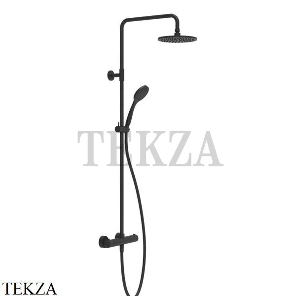 Gessi Emporio Shower Душевая колонна, термостат, верхний душ 20 см 35181-299, Black XL