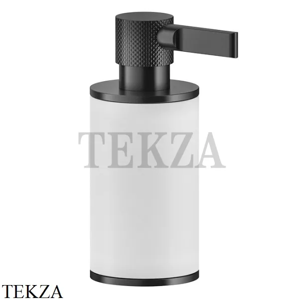 Gessi INCISO accessories Дозатор для жидкого мыла или лосьона, белый 58537-707, Black Metal Brushed