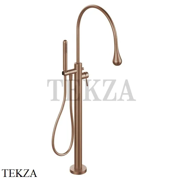 Gessi Goccia Смеситель для ванны напольный, внешняя часть 33029-125, Copper Brushed