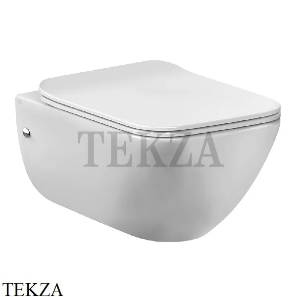 Gessi Goccia Унитаз подвесной, сиденье Slim микролифт 39118-531, белый матовый