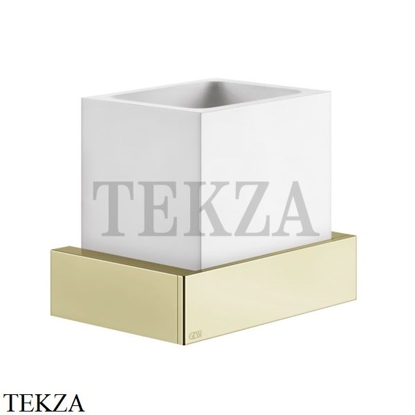 Gessi Rettangolo Стакан для щеток настенный, композит белый 20807-710, Brass PVD