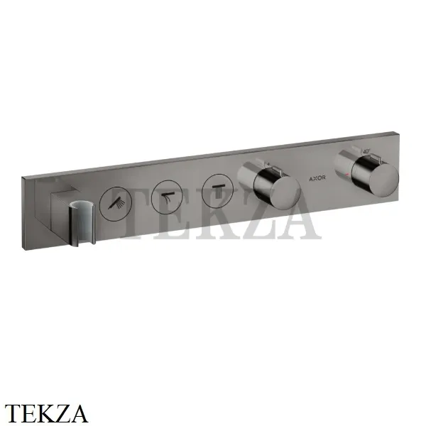 Axor ShowerSelect Термостат для 3 потребителей, внешняя часть 18356330, Polished Black Chrome