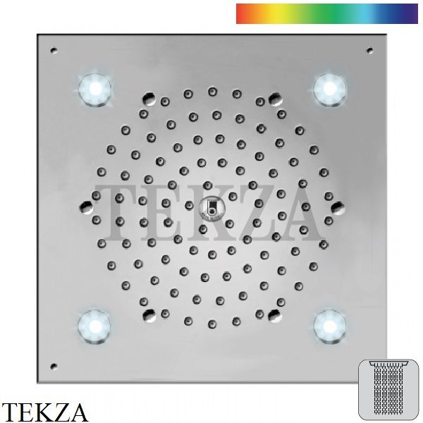 Bossini DREAM CUBE-FLAT RGB Потолочный душ, с 1 функцией, с подсветкой I01723.030, хром глянец