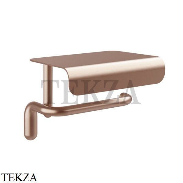 Gessi Goccia Бумагодержатель с крышкой-полкой 38049-125, Copper Brushed