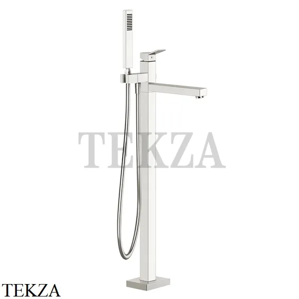 Gessi RETTANGOLO K Смеситель для ванны напольный, внешняя часть 53129-720, Nickel PVD