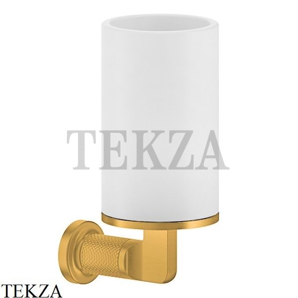 Gessi INCISO accessories Стакан настенный для зубных щеток, белый 58507-246, Gold PVD