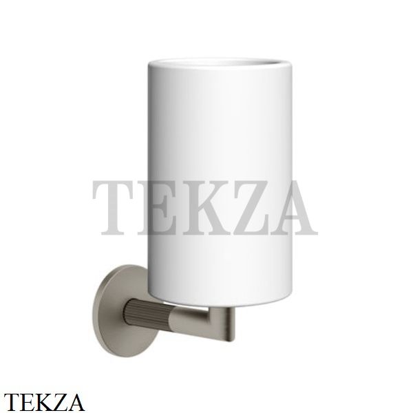 Gessi INGRANAGGIO Стакан настенный композит белый 63807-149, Finox Brushed Nickel