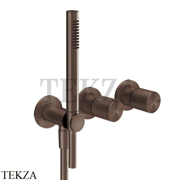 Gessi Habito RIGATO Смеситель для душа с гарнитуром, внешняя часть 70538-845, Dark Bronze