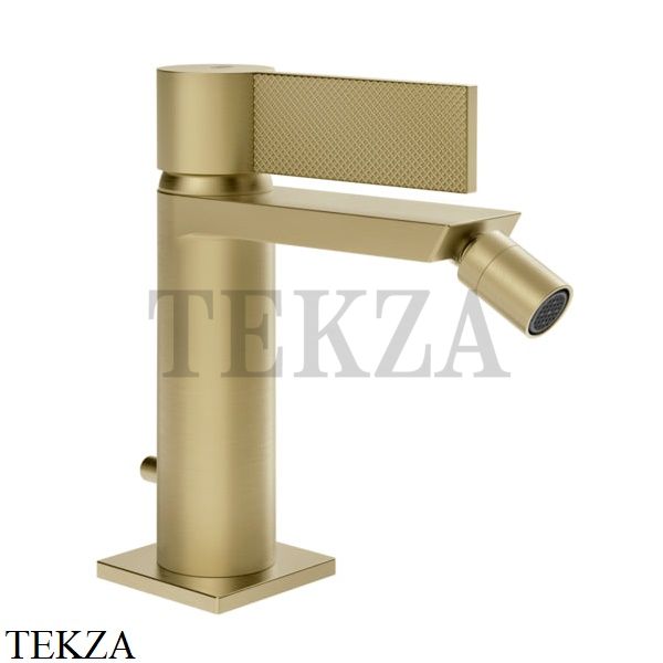 Gessi Inverso Diamantato Смеситель для биде, с донным клапаном 73607-727, Brass Brushed