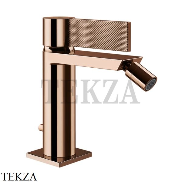 Gessi Inverso Diamantato Смеситель для биде, с донным клапаном 73607-030, Copper глянец