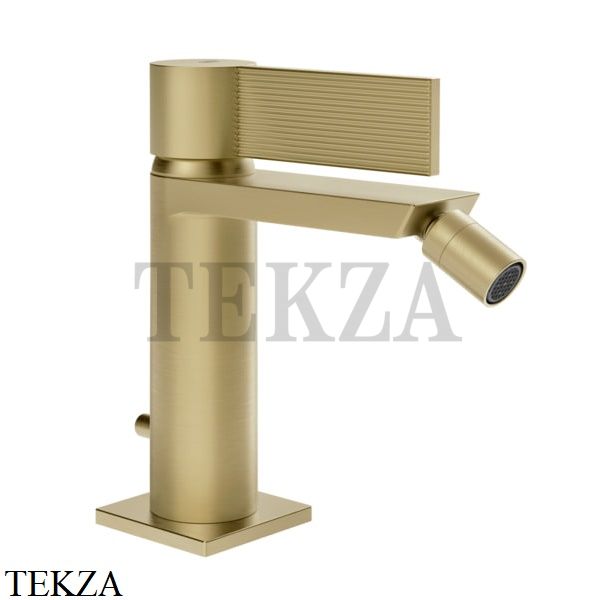 Gessi Inverso RIGATO Смеситель для биде, с донным клапаном 73507-727, Brass Brushed