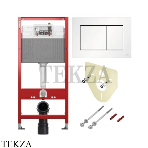 TECEbase Комплект инсталляции Base 2.0 для подвесного унитаза K440417, клавиша белый матовый
