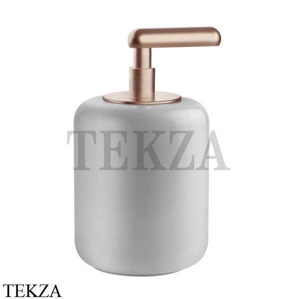 Gessi Goccia Дозатор для жидкого мыла, белая керамика 38037-125, Copper Brushed