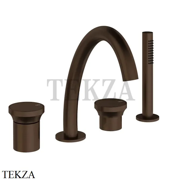 Gessi Origini WARM Смеситель для ванны с изливом и гарнитуром 66037-845, Dark Bronze