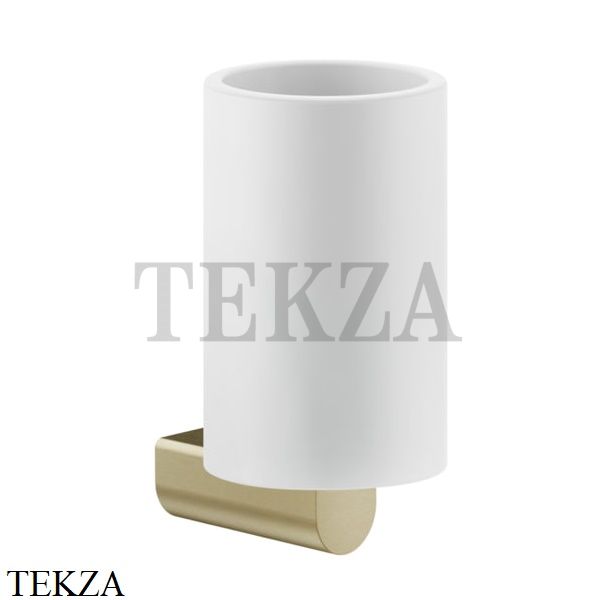 Gessi RILIEVO Стакан настенный, композит белый 59507-727, Brushed Brass