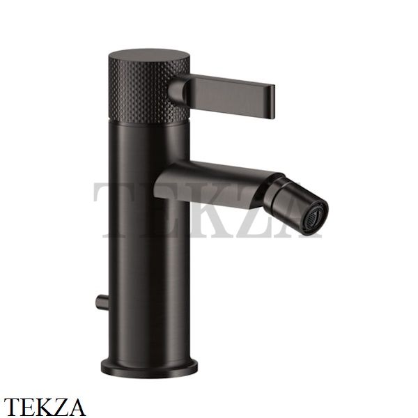 Gessi INCISO Смеситель для биде, с донным клапаном 58007-707, Black Metal brushed